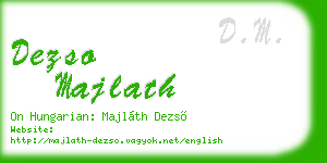 dezso majlath business card